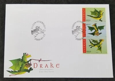 [SJ] Sweden Chinese New Year Of The Dragon 2000 Lunar Zodiac (FDC) - Image 1 of 4