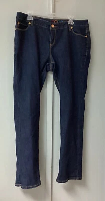 COOGI Womens Size 16W Embellished Jeans Low Rise Boot Dark Wash Embroidery Back - Image 1 of 4