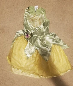 Disney Princess And The Frog Tiana Dress Costume Girls Sz 4-6 - Picture 1 of 6