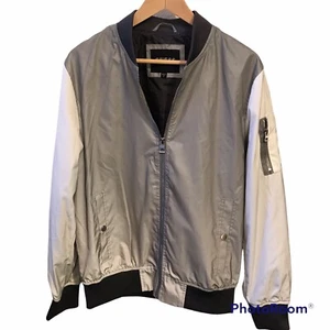 Guess Los Angeles Reflective Bomber Jacket Men’s Small - Picture 1 of 6
