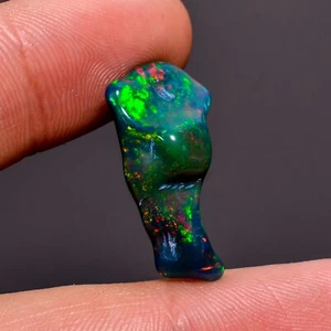Black Ethiopian Opal Polished Rough Fancy Shape Opal Gemstone 5.4 Ct 24X12X5 mm - Picture 1 of 3