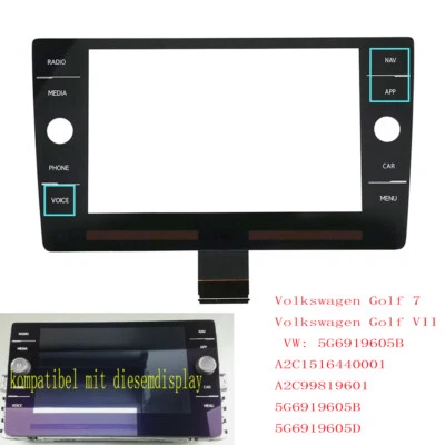 2018-21 Volkswagen OEM Navigation Media Control REPLACEMENT Display Touch Screen - Image 1 of 2