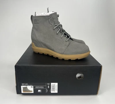 Sorel Evie II Womens Lace Up Waterproof Boots Quarry Gray - Sz 8 - Image 1 of 4