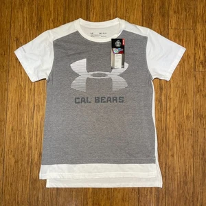 Under Armour University California Bears T Shirt Youth Med YMD White Gray NWT - Picture 1 of 6