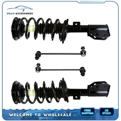 Front Shock w/Coil Spring Assembly Sway Bar Link For Chevy Equinox GMC Terrain - Imagem 1 de 4