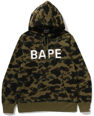 A Bathing Ape BAPE "1st Camo BAPE Pullover Hoodie" Verde 1L80-114-007 Talla 3XL Foto 1 de 4