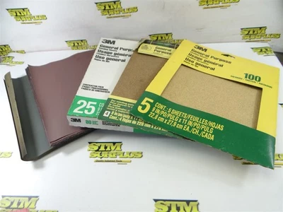 BIG LOT OF NEW ASSORTED ABRASIVE PAPER 9" X 11" CROCUS WET/DRY CRS MED  - Image 1 of 4