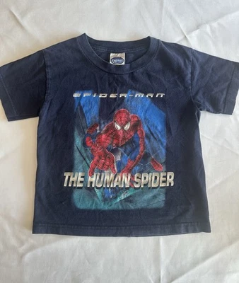 Vintage Spider Man  T-Shirt Boys Graphic Youth Size 5/6 Cygnus The Human Spider  - Image 1 of 4