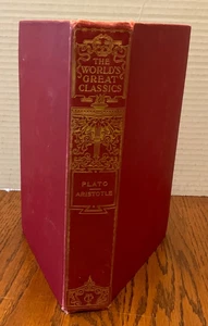 The World's Great Classics Plato & Aristotle, Colonial Press 1899 Hard Cover Ed. - Foto 1 di 18
