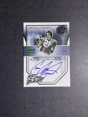 2008 Press Pass Bowl Edition Cris Collinsworth #/10 Onyx Auto Card #MVP-CC - Image 1 of 2