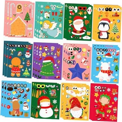 36 Sheets Christmas Stickers for Kids, 36 Sheets Make Your Own Stickers - Image 1 of 4