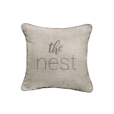 Sunbrella Indoor/Outdoor Single Embroidered Pillow - "The — 第 1/4 张图片