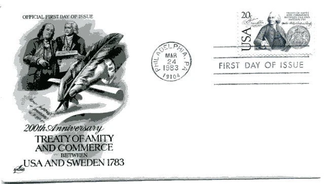 2036 USA and Sweden, ArtCraft, FDC  - Image 1 of 1