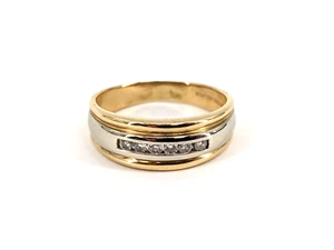 14KT Gold 6.00g 6 Diamonds Ring Size 11, 1/5cttw Approx. - Picture 1 of 11