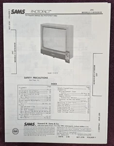 Sams Photofact 2729-1 Service Manual for JVC C-2019, C-2029, C-2039 - Picture 1 of 1