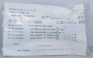 NEW ASM PN: 04-328353A04 Qualiflow F Pneumatic NC Standard Valve Rebuilt Kit - Picture 1 of 3