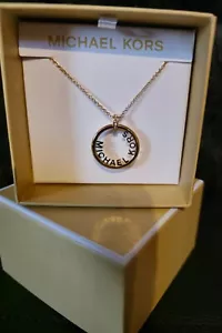 Michael Kors Halskette mit Anhänger Logo Edelstahl goldfarben - Bild 1 von 4