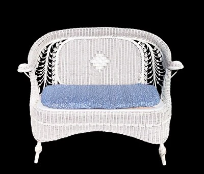 Антикварный плетеный двухместный ~ викторианский ~ коттедж - Изображение 1 из 4