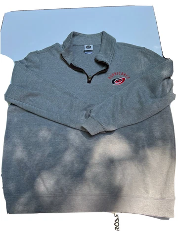 Men's Gray  Carolina Hurricanes  Logo Pullover  Jacket XXL  1/4 Zip nhl brand Cover
