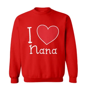 I Love Nana - Grandma Grammy Grandmother Cute Heart Toddler Crewneck Sweater - Picture 1 of 8