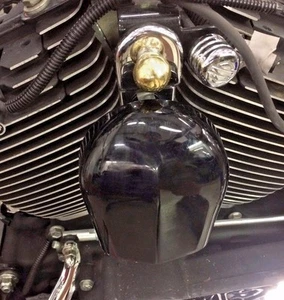 ¡BOLAS DE LATÓN! Harley HD Cuerno Montaje Tuerca Montaje Acento Sólido Bobber - Imagen 1 de 3