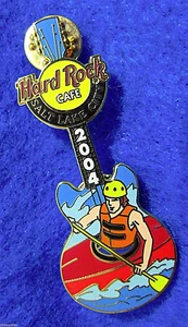 SALT LAKE CITY OUTDOOR SPORTS KAYAK CANOE GUITAR 2004 Hard Rock Cafe PIN LE - Imagen 1 de 1