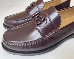 GUCCI Burgundy Cordovan Leather GG Logo Loafer Sz 9.5 G, US 10 $850 - Picture 1 of 14