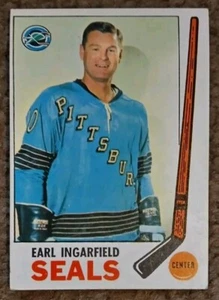 1969-70 Topps Hockey Earl Ingarfield Card #87 in ottime condizioni-ex - Foto 1 di 2