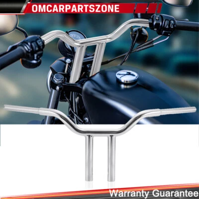 Manillar de barras MX-T de 12" para motocicleta de 1 1/4"" para Harley Softail Heritage Road King Foto 1 de 4