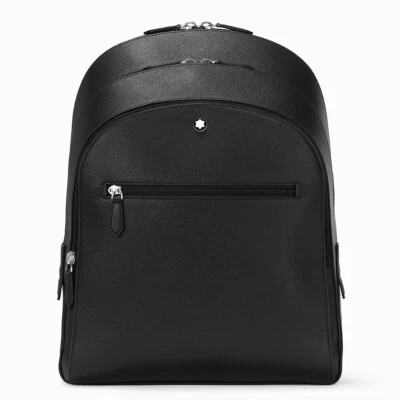 Montblanc Sartorial Black Leather Medium 3 Compartment Backpack 130275 - Image 1 of 4