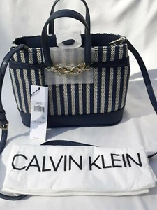 Calvin Klein Evelyn navy blue satchel - Picture 1 of 11