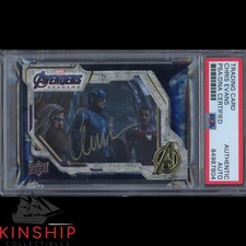 Chris Evans signed Upper Deck Avengers Endgame Card PSA DNA Slab Auto C1884