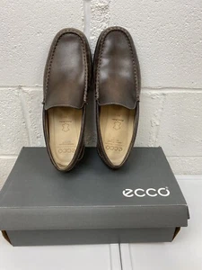 ECCO Classic Moc 2 braune venezianische Slipper Halbschuhe aus Leder Größe US 9-9,5 EU 43 - Bild 1 von 8