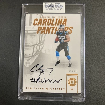 2017 Encased Scripted Signatures Christian McCaffrey Rookie On Card Auto /49 - Image 1 of 3
