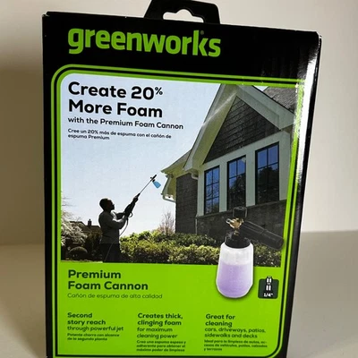 Accesorio de cañón de espuma Green Works para lavadora a presión Foto 1 de 4