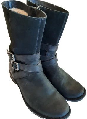 UGG Australia Lorna Botas Altas Impermeables Gamuza Cuero y Lana EE. UU. 9,5 EUR 40,5 Foto 1 de 4