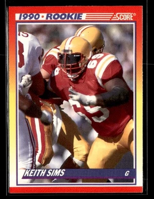 1990 Score Keith Sims #648 Rookie - Image 1 of 2