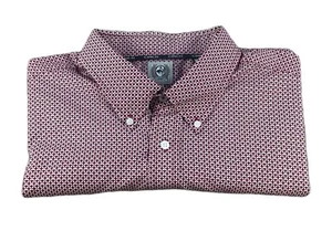 Cinch Hemd Herren Gr. XL Button Down Langarm Burgund Geometrisch Western - Bild 1 von 18