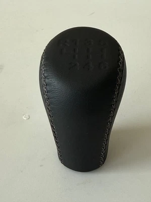 Pomo de cambio de 6 velocidades para Mazda MX-5 Miata 06-15 cuero real costuras negras/grises Foto 1 de 4
