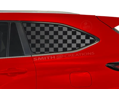 Fits 2020-2025 Toyota Highlander Checkers Pattern Window Decal Pre Cut Foto 1 de 3