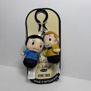 Peluche Hallmark Itty Bittys Clippys MR. SPOCK & CAPTAIN KIRK (Star Trek) 2" ¡NUEVO! - Imagen 1 de 7