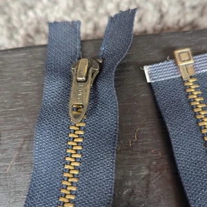 Vtg 50s Zipper Separating Talon Brown 25" NOS Deadstock - Picture 1 of 8