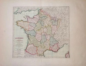 FRANCE, LA FRANCE DIVISËE EN PROVINCES, original map, D'Anville, 1780 - Picture 1 of 1