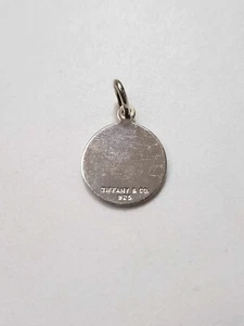 Tiffany & Co. 925 Sterling Silver Round Circle Charm Pendant - Picture 1 of 3