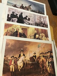 George Washington American Bicentennial Souvenir Stamp Sheets #1686-1689 Set - Bild 1 von 5