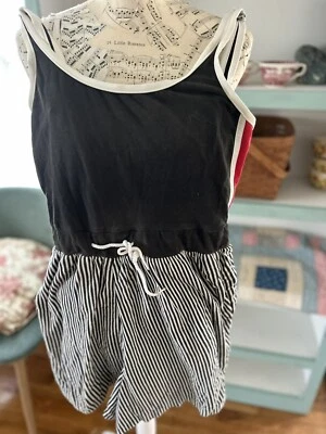 Mono/Mameluco De Colección Años 70 South Point Negro Blanco Rayas Rojo Forrado Talla S/M Jantzen Foto 1 de 4