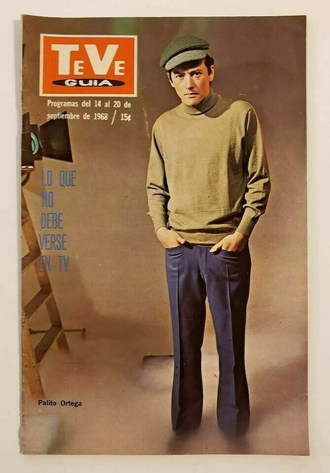 VTG TV GUIDE MAGAZINE-TE-VE GUIA / PALITO ORTEGA / PUERTO RICO 1968 #109 - Image 1 of 1