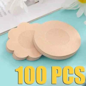 100PC Cloth Nipple Cover Teat Hide Women Disposable Nipple Pasties Breast Patch - Picture 1 of 26