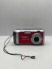 Canon PowerShot A460 5.0MP Compact Digital Camera Silver &Red For Parts Untested