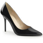 HIGH HEEL STILETTO SHOES 4" POINTED COURT STYLE PLEASER CLASSIQUE 20 SIZES 3-13